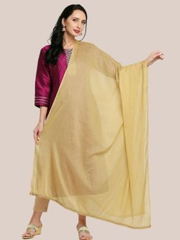 Dupatta Bazaar - Womens Khaki Cotton Dupatta