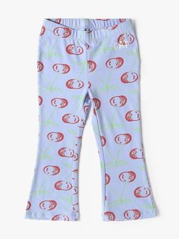 GAP - Girls Blue Cotton Abstract Bootcut Fit Trouser