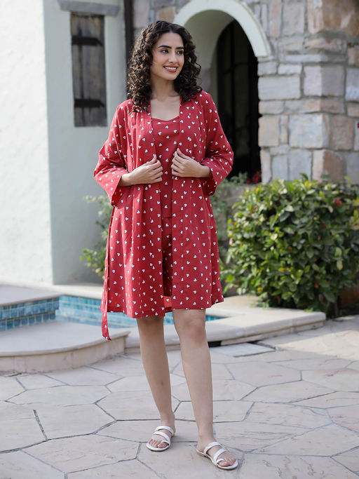 white christmas dresses Pranjul Brand Pure Cotton Long Nighties P761  Bavis Clothing