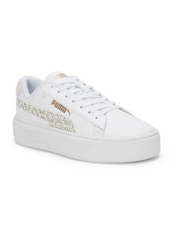 Puma - Smash Platform v3 Laser Cut Women White Sneakers