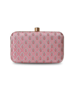THE TAN CLAN - Classic Pink Box Clutch with Detachable Chain