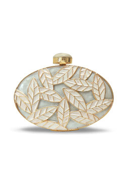 THE TAN CLAN - Gold Gulzar Brass Clutch with Detachable Chain