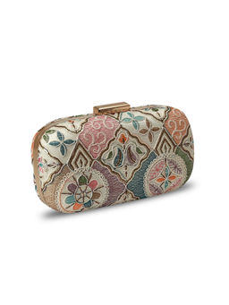 THE TAN CLAN - Multi-Color Mughal Long Clutch with Detachable Chain