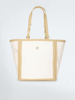 Tommy Hilfiger - White Polyester Solid Tote Bag