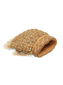 THE TAN CLAN - Gold Sehaj Tasselled Potli Bag