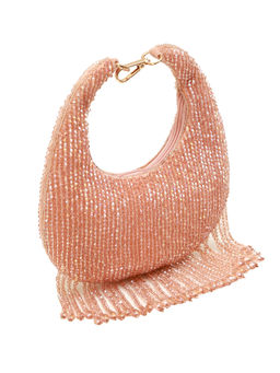 THE TAN CLAN - Peach Sera Drop Pearls Handbag