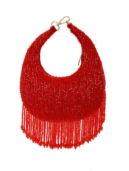 THE TAN CLAN - Red Sera Drop Pearls Handbag