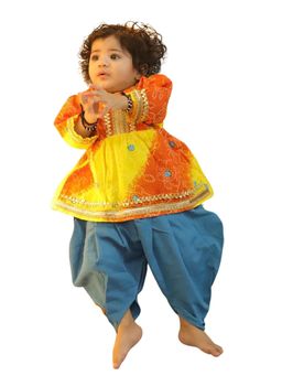 BownBee - Multi-Colour Top with Dhoti For Baby Girls (Set of 2)