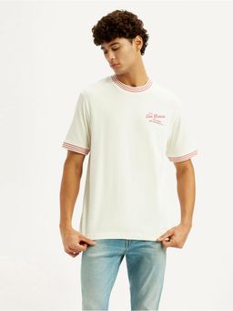Levi's - Mens Typography Off White Crew Neck T-Shirt
