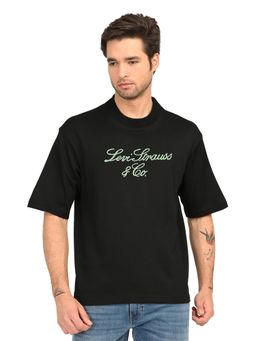 Levi's - Mens Embroidered Black Crew Neck T-Shirt