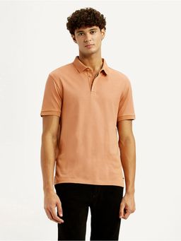 Levi's - Mens Redloop Solid Peach Slim Fit Polo T-Shirt