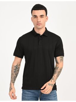 Levi's - Mens Redloop Self Design Black Slim Fit Polo T-Shirt