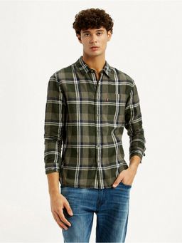 Levi's - Mens Checks Multi-Color Slim Fit Linen Shirt
