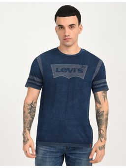 Levi's - Mens Brand Logo Dark Blue Slim Fit Seamless T-Shirt