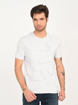 Levi's - Mens Abstract White Slim Fit Seamless T-Shirt