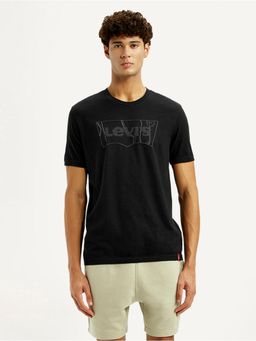 Levi's - Mens Brand Logo Black Slim Fit Seamless T-Shirt