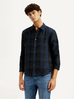 Levi's - Mens Checks Dark Blue Slim Fit Shirt