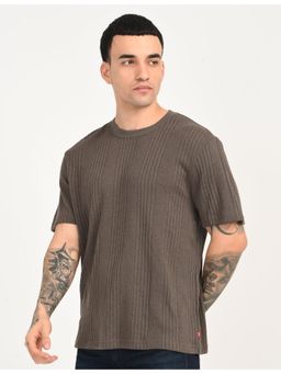 Levi's - Mens Self Design Brown Crew Neck T-Shirt