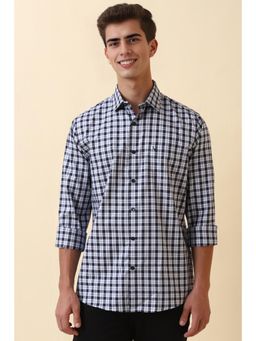 Allen Solly - Mens Black Checks Full Sleeves Casual Shirt