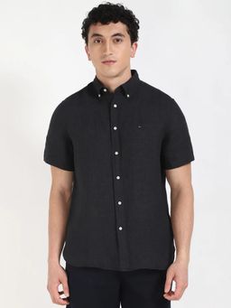 Tommy Hilfiger - Mens Solid Regular Fit Plain Shirt