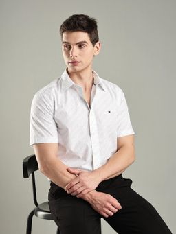 Tommy Hilfiger - Mens Printed Regular Fit Cotton Shirt