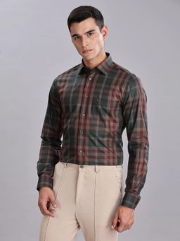 Tommy Hilfiger - Mens Brown Regular Fit Cotton Spread Collar Shirt