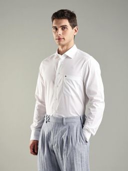 Tommy Hilfiger - Mens Solid Regular Fit Cotton Woven Shirt