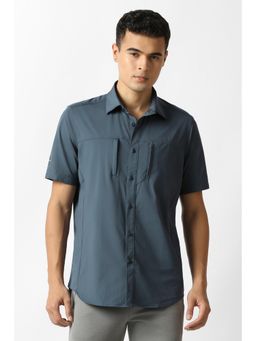 Van Heusen - Mens Solid Blue Shirt
