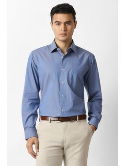 Van Heusen - Mens Textured Blue Shirt