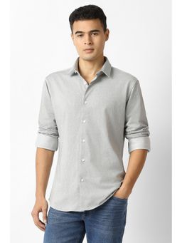 Van Heusen - Mens Textured Grey Shirt