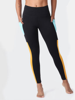 Kica - High Waisted Colourblock Leggings In Signature SKN Buttery Soft Fabric With Pockets