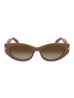 Calvin Klein - Women Brown Lens Opaline Oval Sunglasses (CK 25502 601 54 S ) 54