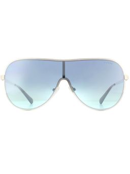Guess - Unisex Blue Lens Silver Wrap Sunglasses with 100% Uv Protection (Gu5200 00 10X) 50