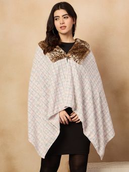 InWeave - Women Multi-Color Checks Poncho