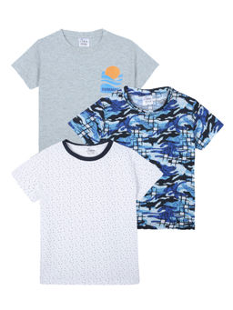 ANTHRILO - Boys Multi-Color Printed Half Sleeve T-Shirt (Pack of 3)