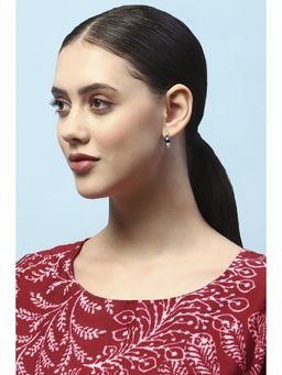 Biba - Navy Cz Contemporary Hoops