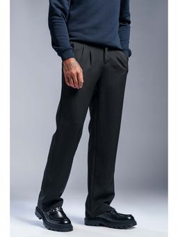 FREAKINS - Cosmo Black Men Double Pleated Korean Pants