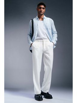 FREAKINS - Alabaster Men Double Pleated Korean Pants