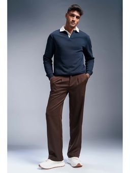 FREAKINS - Bronco Brown Men Double Pleated Korean Pants