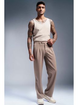 FREAKINS - Ashen Beige Men Stylized Korean Pants