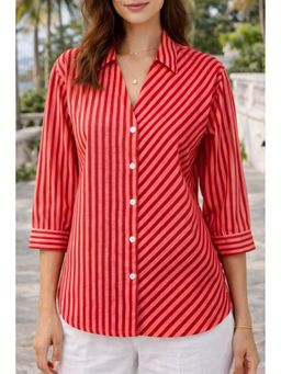 sencei - Red Stripe Shirt