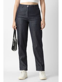 Van Heusen - Women Navy Blue Mid Regular Fit Jeans