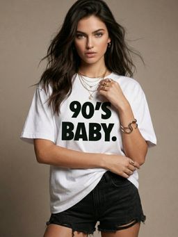 Outzidr - White Chest Print T-shirt