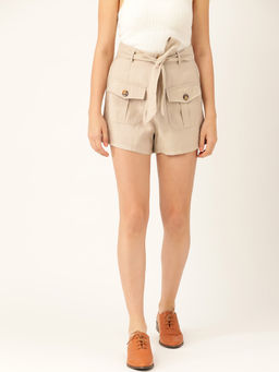 Twenty Dresses by Nykaa Fashion - Beige Safari Bug Shorts