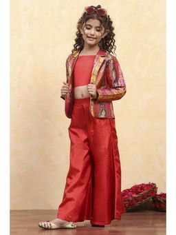 Biba - Girls Rust Brocade Yarn dyed Fitted Co-Ord Set