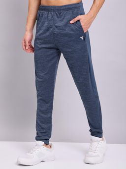 Technosport - TECHNO DRY Men Melange Slim Fit Sports Trackpants - Navy Blue