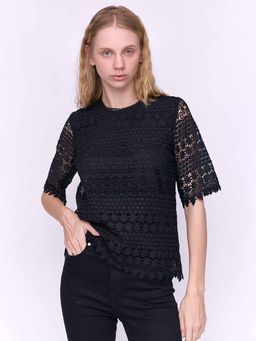 Cover Story - Darla Black Lace Top