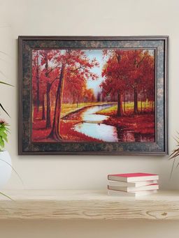 Art Street - Framed 5D Wall Art Print River Way In The Forest Wall Painting