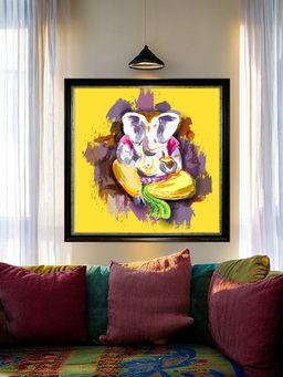 Art Street - Framed Wall Art Print Lord Ganesha Religious Poster