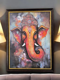 Art Street - Framed Wall Art Print Lord Ganesh Ji Digital Art